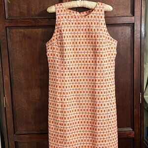 J CREW COLLECTION SHEATH DRESS  GEO PATTERN SIZE 10